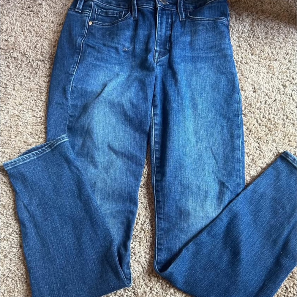 Athleta Blue Straight Leg Jeans Classic Denim